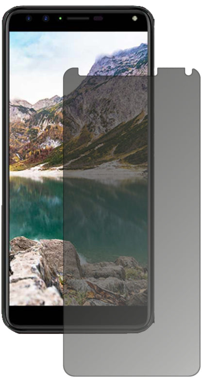 CherryMobile Flare S6 Plus mit aufgebrachtem dipos Displayschutz, der seitliche Einblicke blockiert