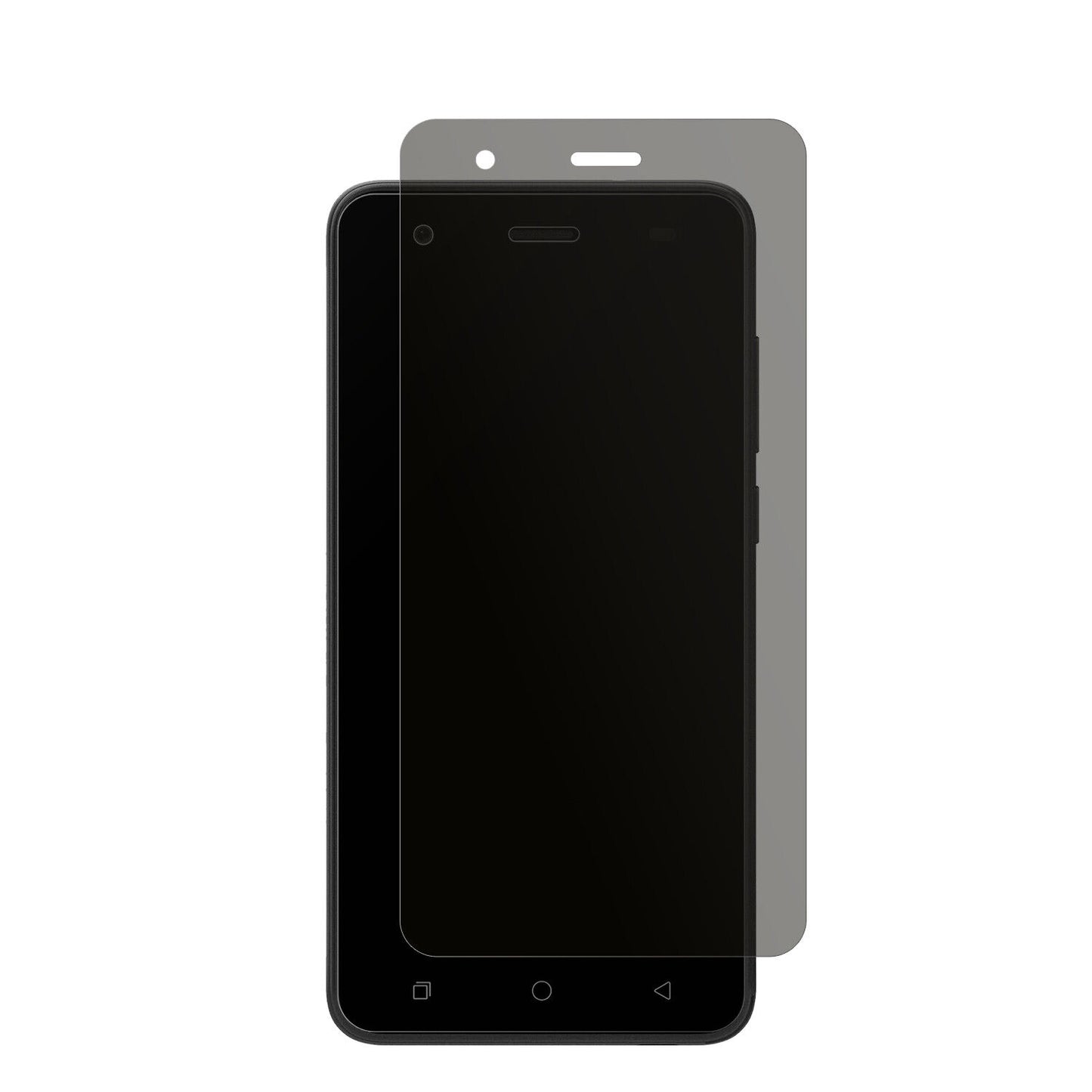 CoolpadLegacy GO mit aufgebrachtem dipos Displayschutz, der seitliche Einblicke blockiert