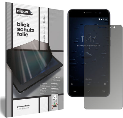 CubotNote Plus mit aufgebrachtem dipos Displayschutz, der seitliche Einblicke blockiert
