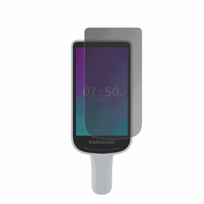DatalogicJoya Smart Smart Plus mit aufgebrachtem dipos Displayschutz, der seitliche Einblicke blockiert