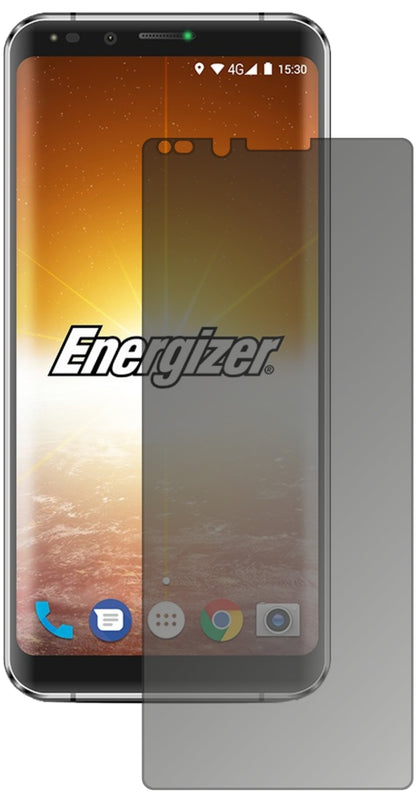 EnergizerPowermax P600S mit aufgebrachtem dipos Displayschutz, der seitliche Einblicke blockiert