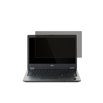 FujitsuLifebook E756 15.6 mit aufgebrachtem dipos Displayschutz, der seitliche Einblicke blockiert