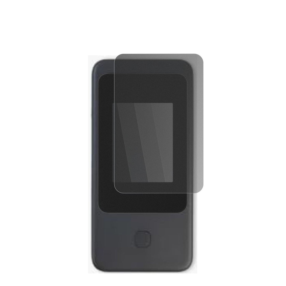 GL.iNetMUDI 7 GL-E5800 mit aufgebrachtem dipos Displayschutz, der seitliche Einblicke blockiert