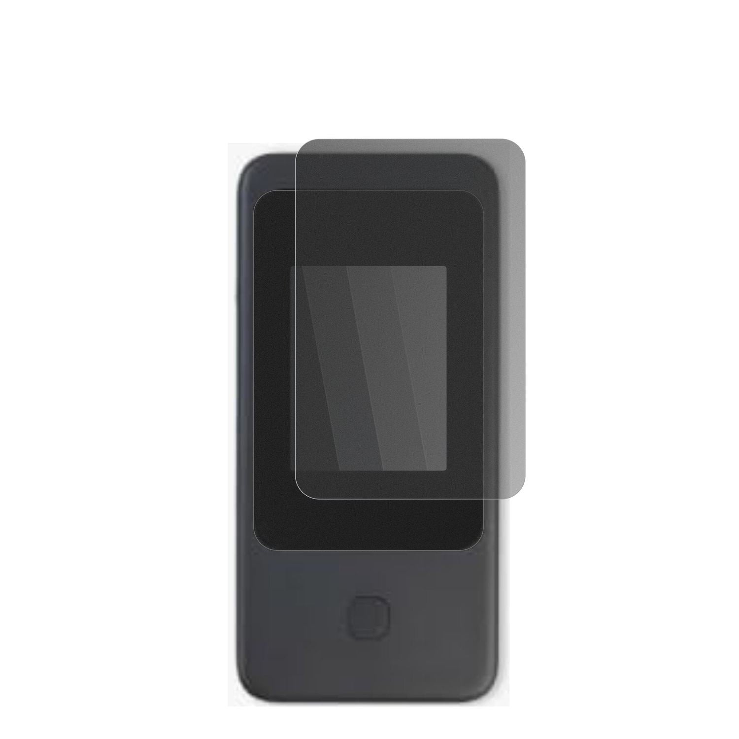 GL.iNetMUDI 7 GL-E5800 mit aufgebrachtem dipos Displayschutz, der seitliche Einblicke blockiert