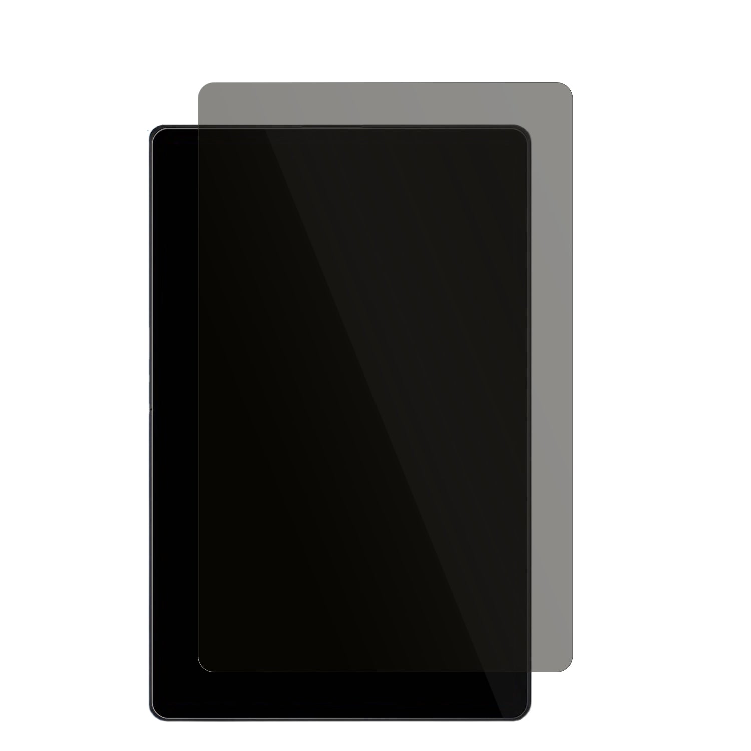 GoldsternTech TabSlate Lite 10.1 mit aufgebrachtem dipos Displayschutz, der seitliche Einblicke blockiert