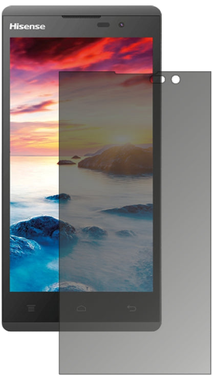 HisenseSero 5 L691 mit aufgebrachtem dipos Displayschutz, der seitliche Einblicke blockiert
