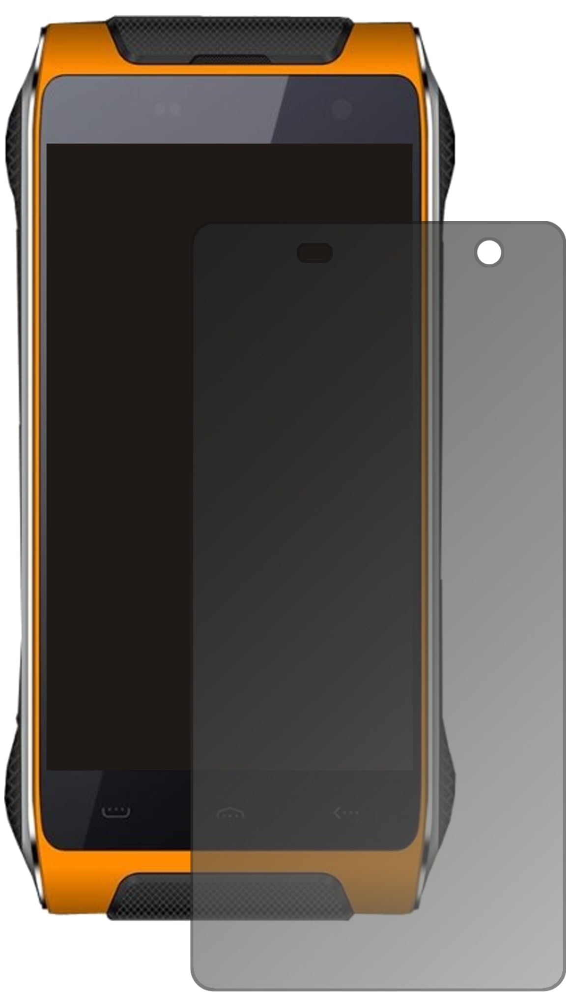 HomtomHT20 Pro mit aufgebrachtem dipos Displayschutz, der seitliche Einblicke blockiert