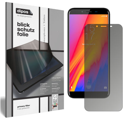 HomTomS99 mit aufgebrachtem dipos Displayschutz, der seitliche Einblicke blockiert