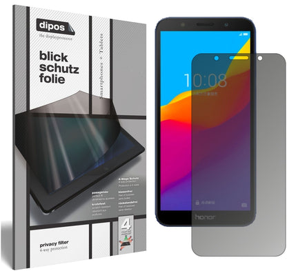 Honor7 play mit aufgebrachtem dipos Displayschutz, der seitliche Einblicke blockiert
