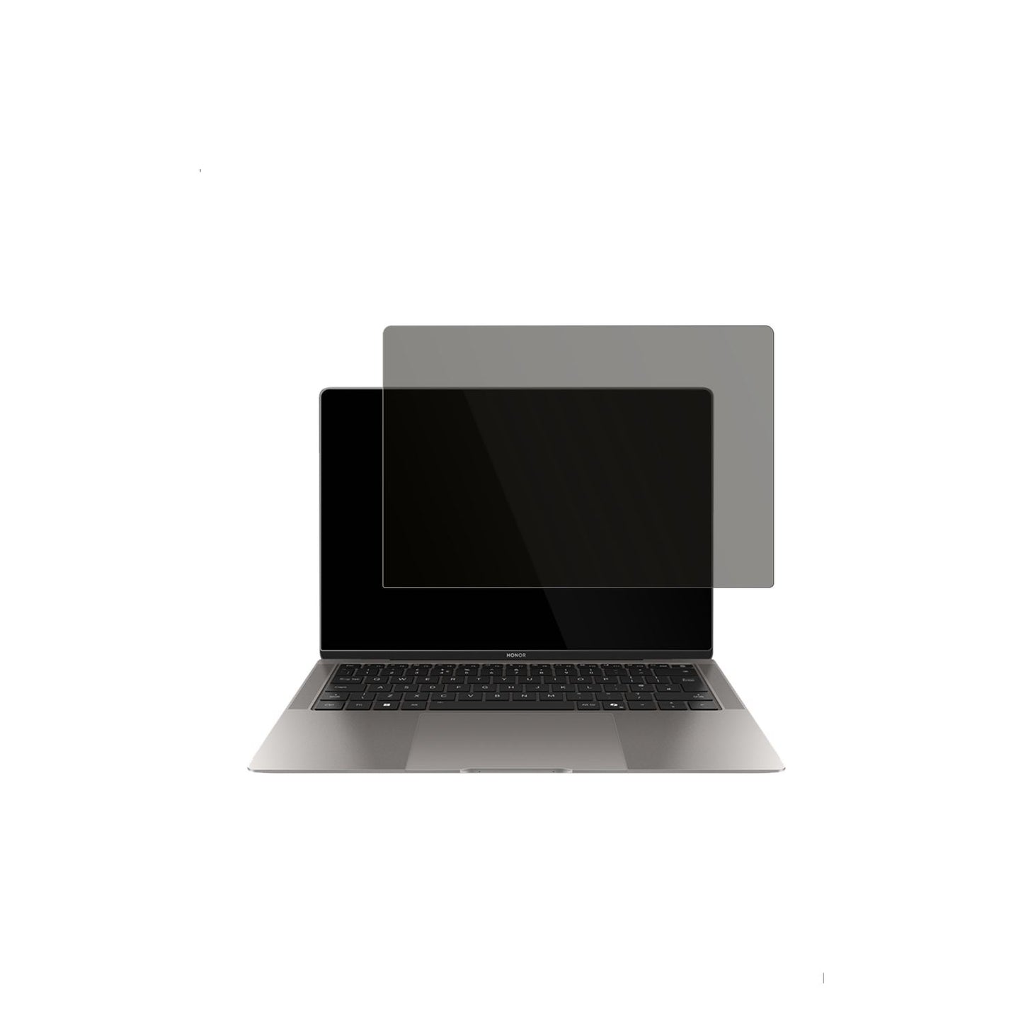 HonorMagicBook Art 14 mit aufgebrachtem dipos Displayschutz, der seitliche Einblicke blockiert