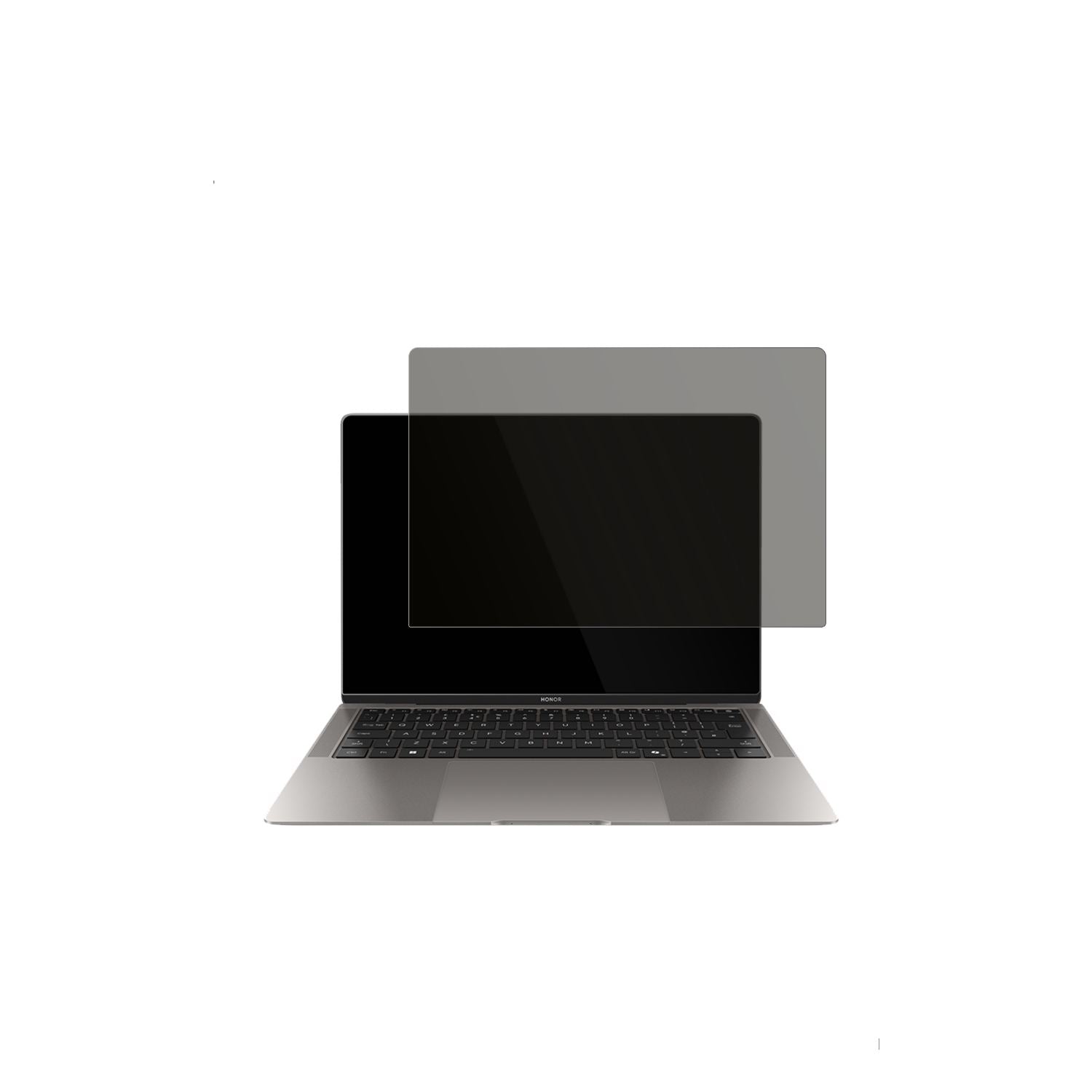 HonorMagicBook Art 14 mit aufgebrachtem dipos Displayschutz, der seitliche Einblicke blockiert