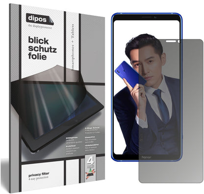 HonorNote 10 mit aufgebrachtem dipos Displayschutz, der seitliche Einblicke blockiert