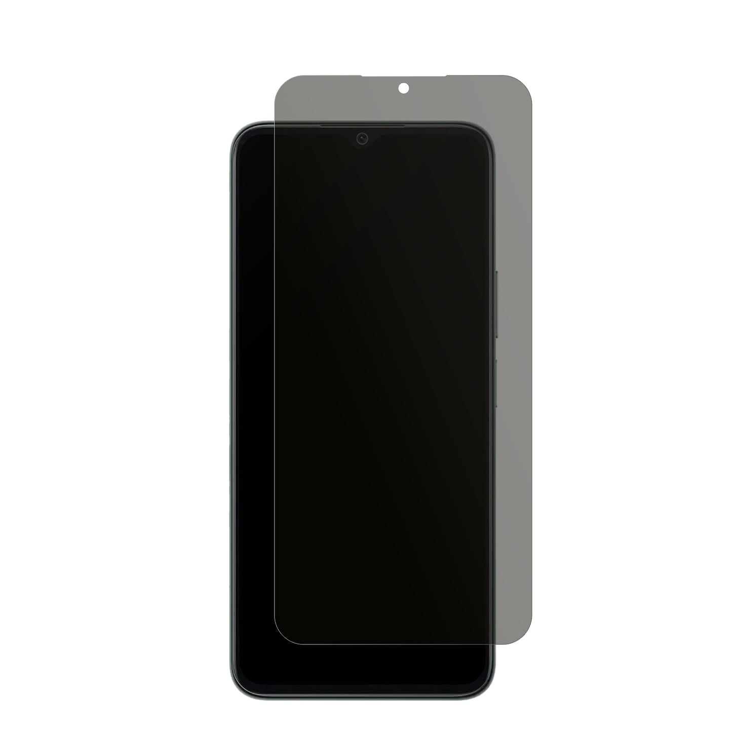 HonorX6b mit aufgebrachtem dipos Displayschutz, der seitliche Einblicke blockiert