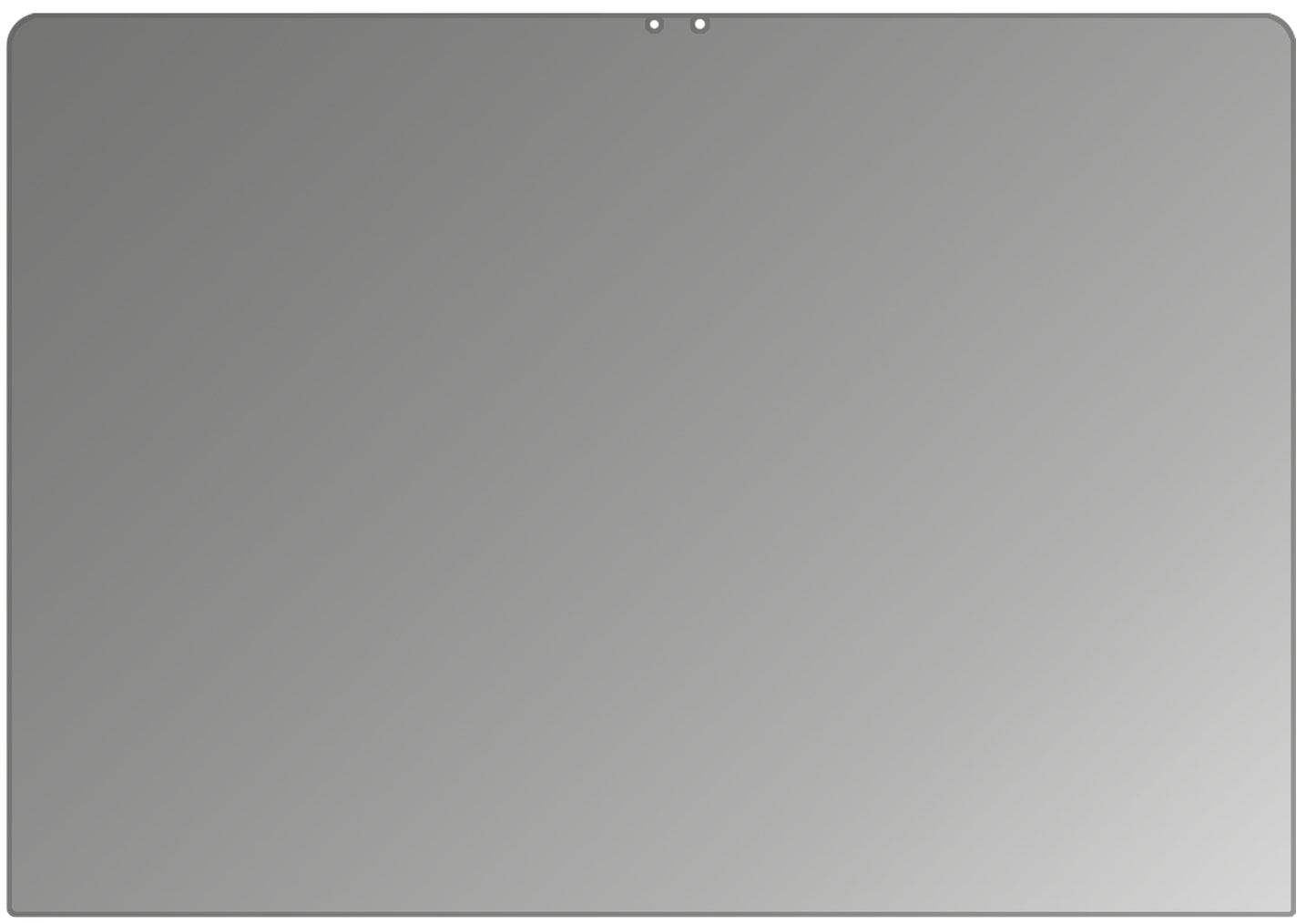 HuaweiMatebook 13 mit aufgebrachtem dipos Displayschutz, der seitliche Einblicke blockiert