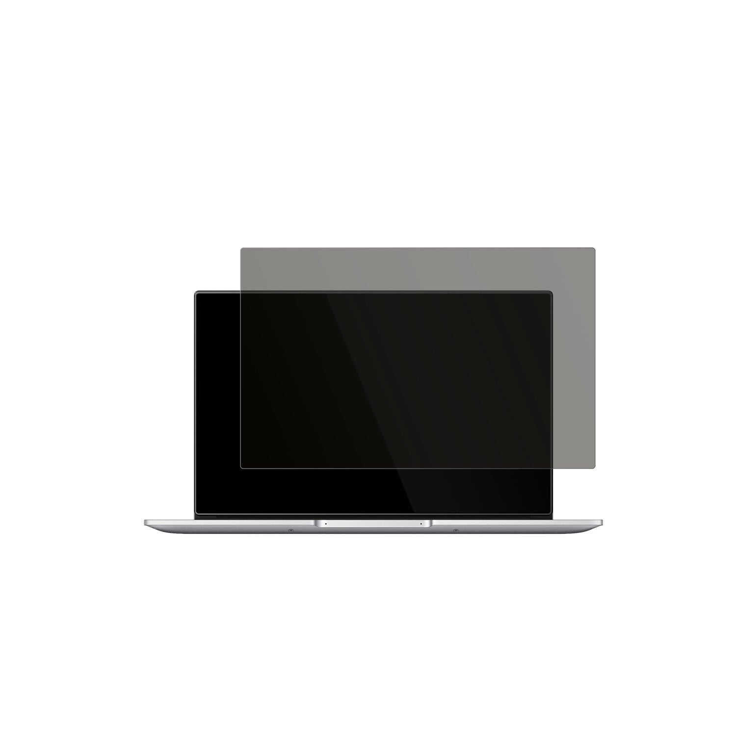 HuaweiMatebook 14 mit aufgebrachtem dipos Displayschutz, der seitliche Einblicke blockiert