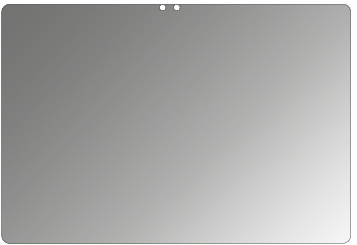HuaweiMateBook E (2019) mit aufgebrachtem dipos Displayschutz, der seitliche Einblicke blockiert