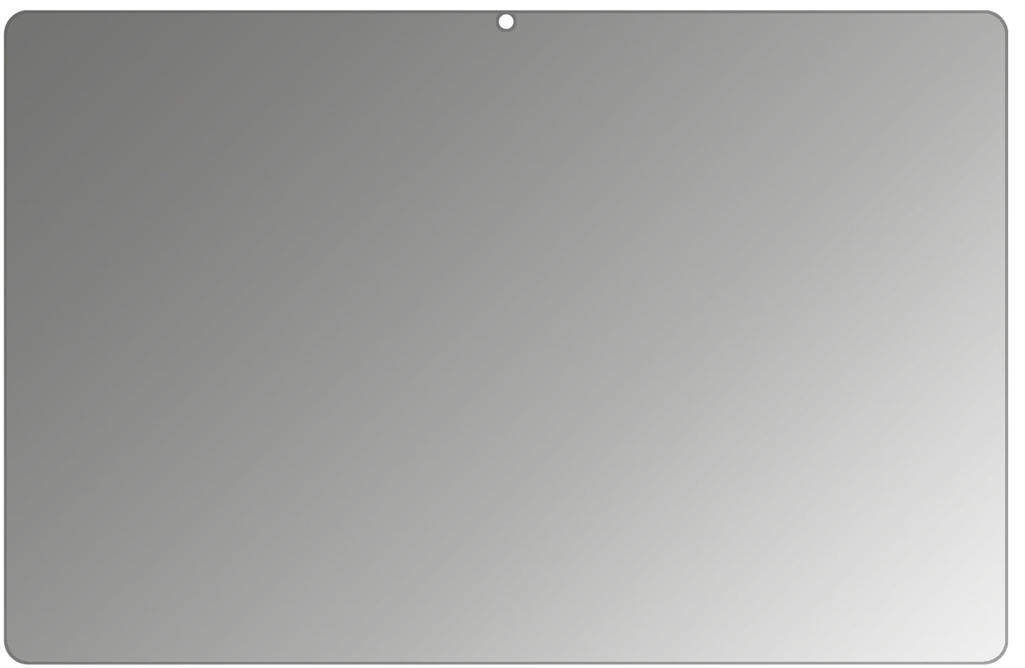HuaweiMatePad T10s mit aufgebrachtem dipos Displayschutz, der seitliche Einblicke blockiert