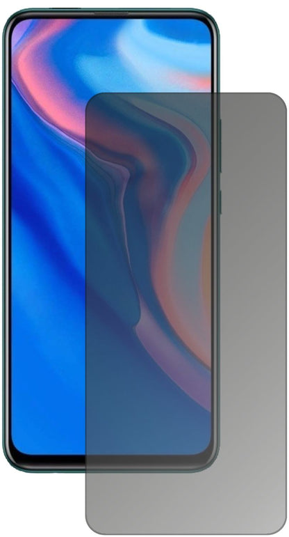 HuaweiP Smart Pro (2019) mit aufgebrachtem dipos Displayschutz, der seitliche Einblicke blockiert