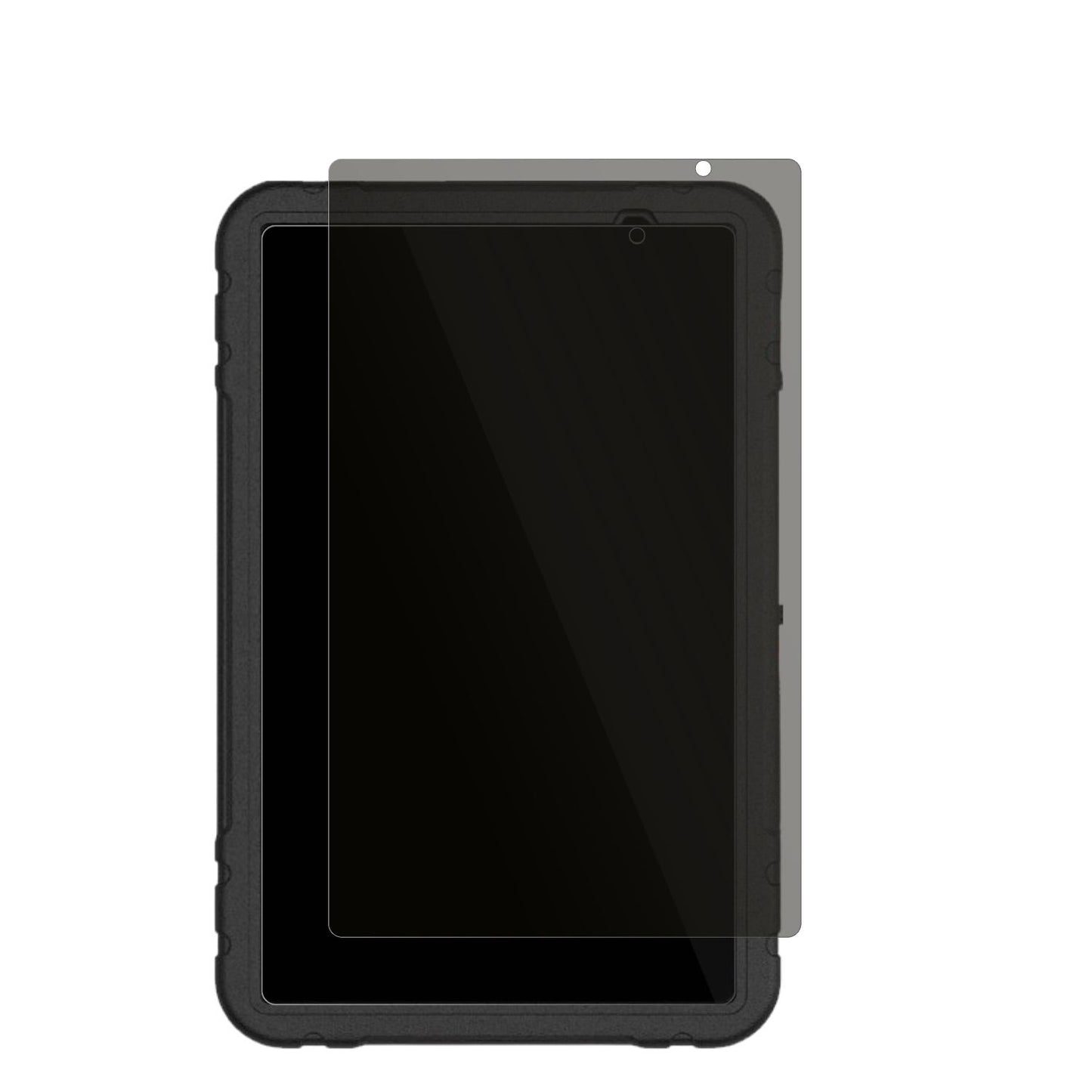 JuedurR500 10 Zoll mit aufgebrachtem dipos Displayschutz, der seitliche Einblicke blockiert