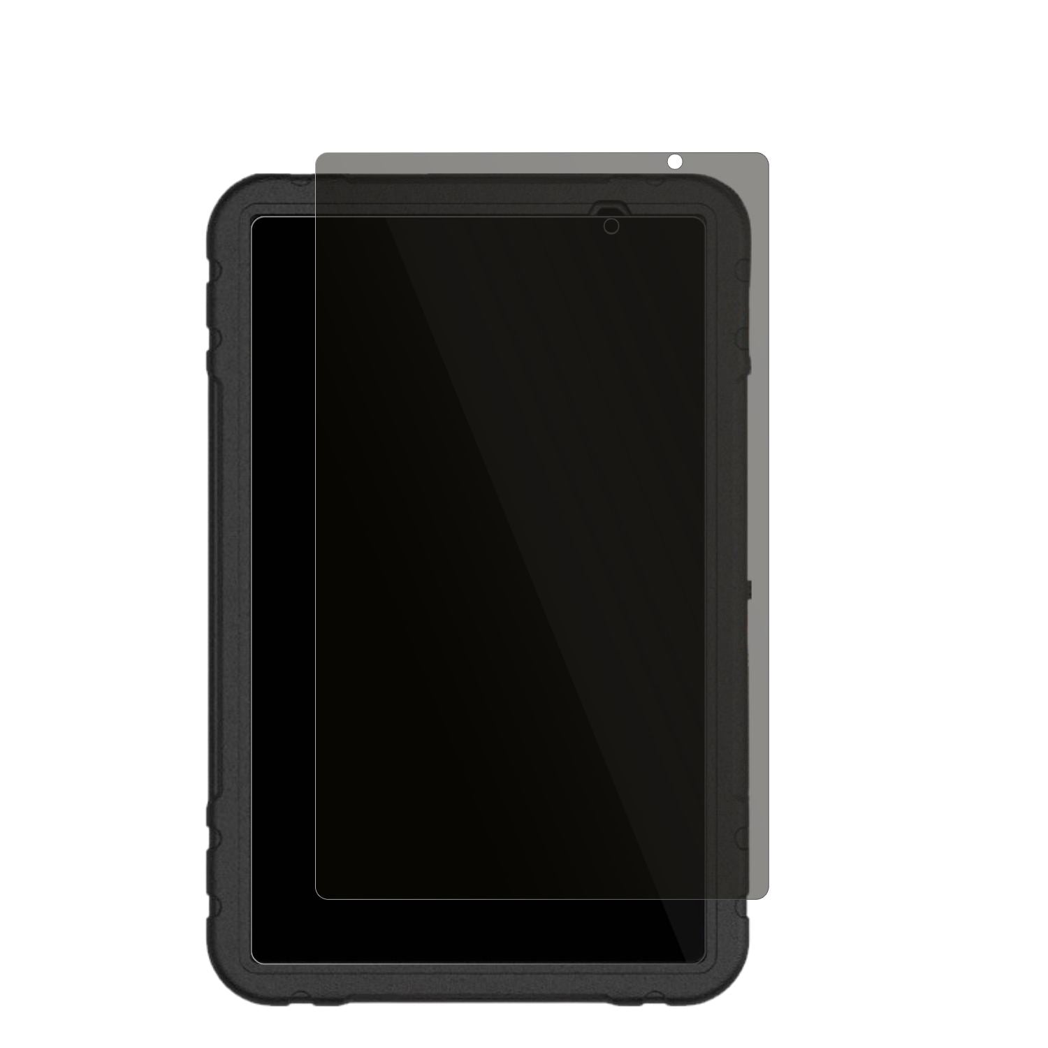 JuedurR500 10 Zoll mit aufgebrachtem dipos Displayschutz, der seitliche Einblicke blockiert