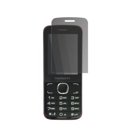 KarbonnK490 Plus mit aufgebrachtem dipos Displayschutz, der seitliche Einblicke blockiert