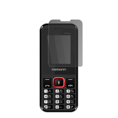 KarbonnK5 Plus mit aufgebrachtem dipos Displayschutz, der seitliche Einblicke blockiert