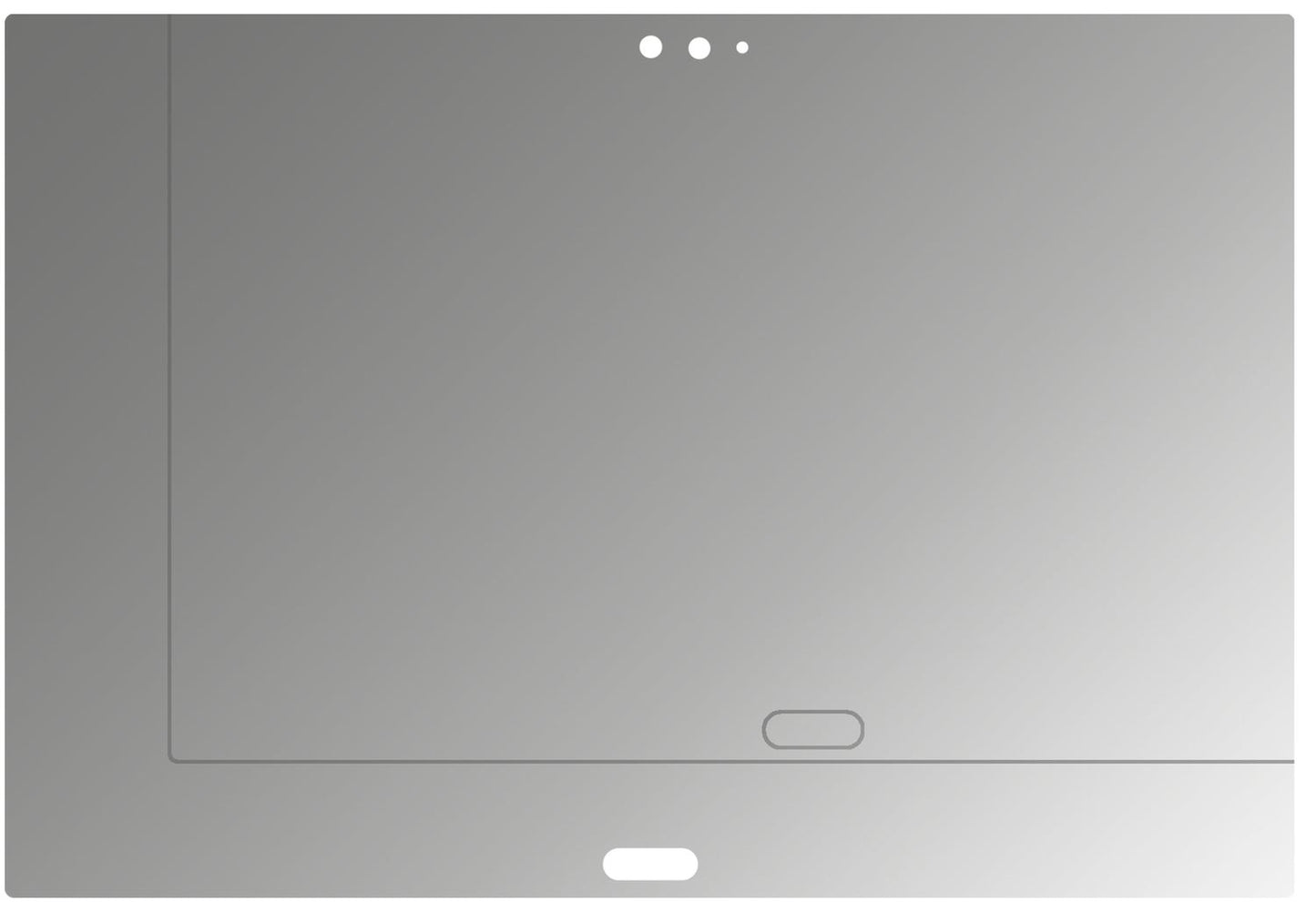 LenovoTab 4 TB-X704L mit aufgebrachtem dipos Displayschutz, der seitliche Einblicke blockiert