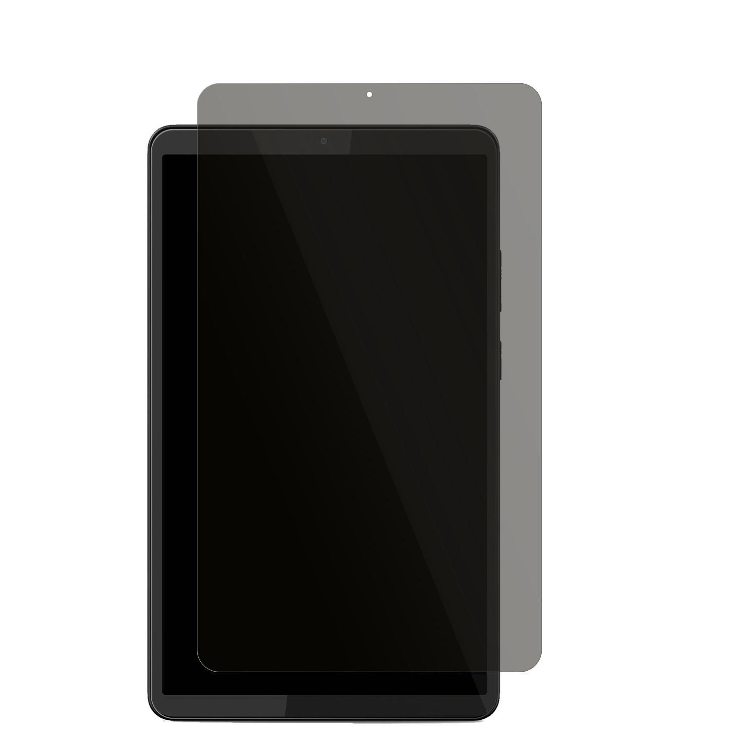 LenovoTab One 8.7 Zoll mit aufgebrachtem dipos Displayschutz, der seitliche Einblicke blockiert