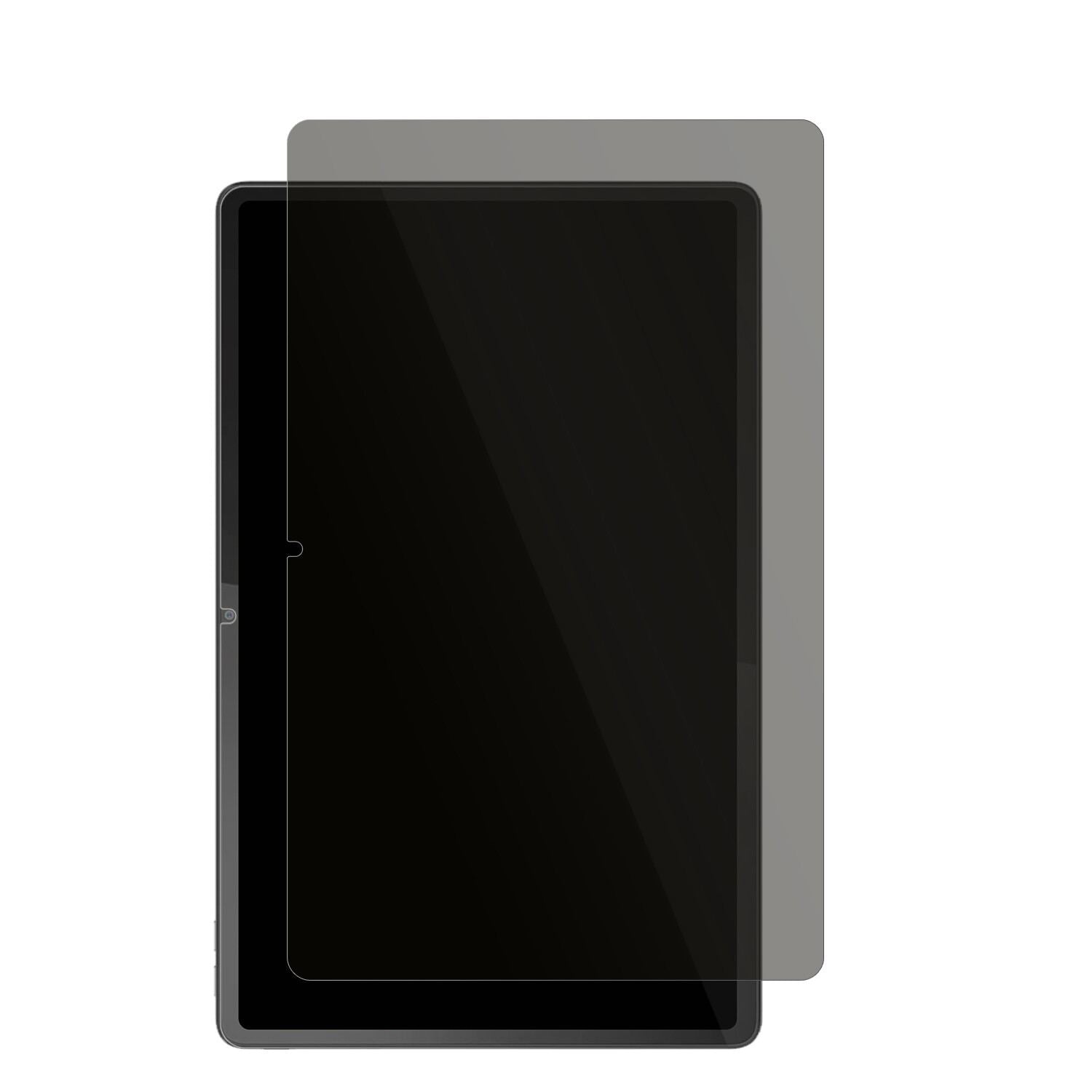LenovoTab P11 (2nd Gen) mit aufgebrachtem dipos Displayschutz, der seitliche Einblicke blockiert