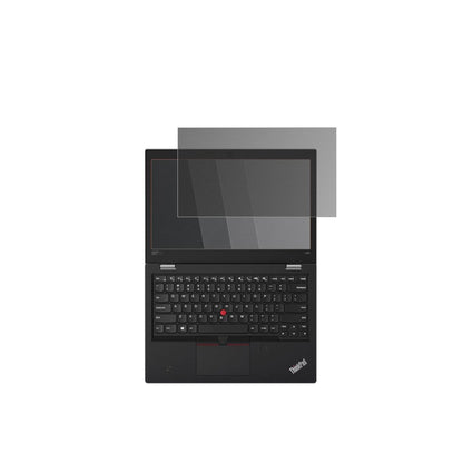 LenovoThinkpad L380 Yoga mit aufgebrachtem dipos Displayschutz, der seitliche Einblicke blockiert