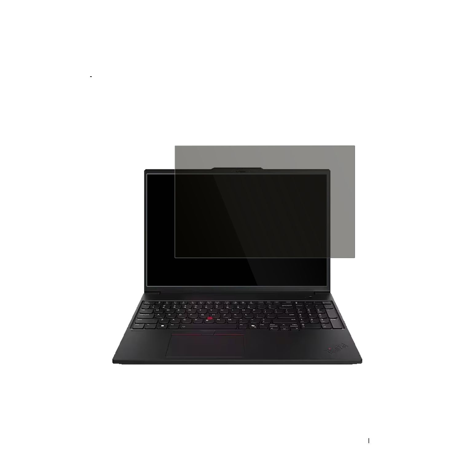 LenovoThinkPad P16 Gen 3 mit aufgebrachtem dipos Displayschutz, der seitliche Einblicke blockiert