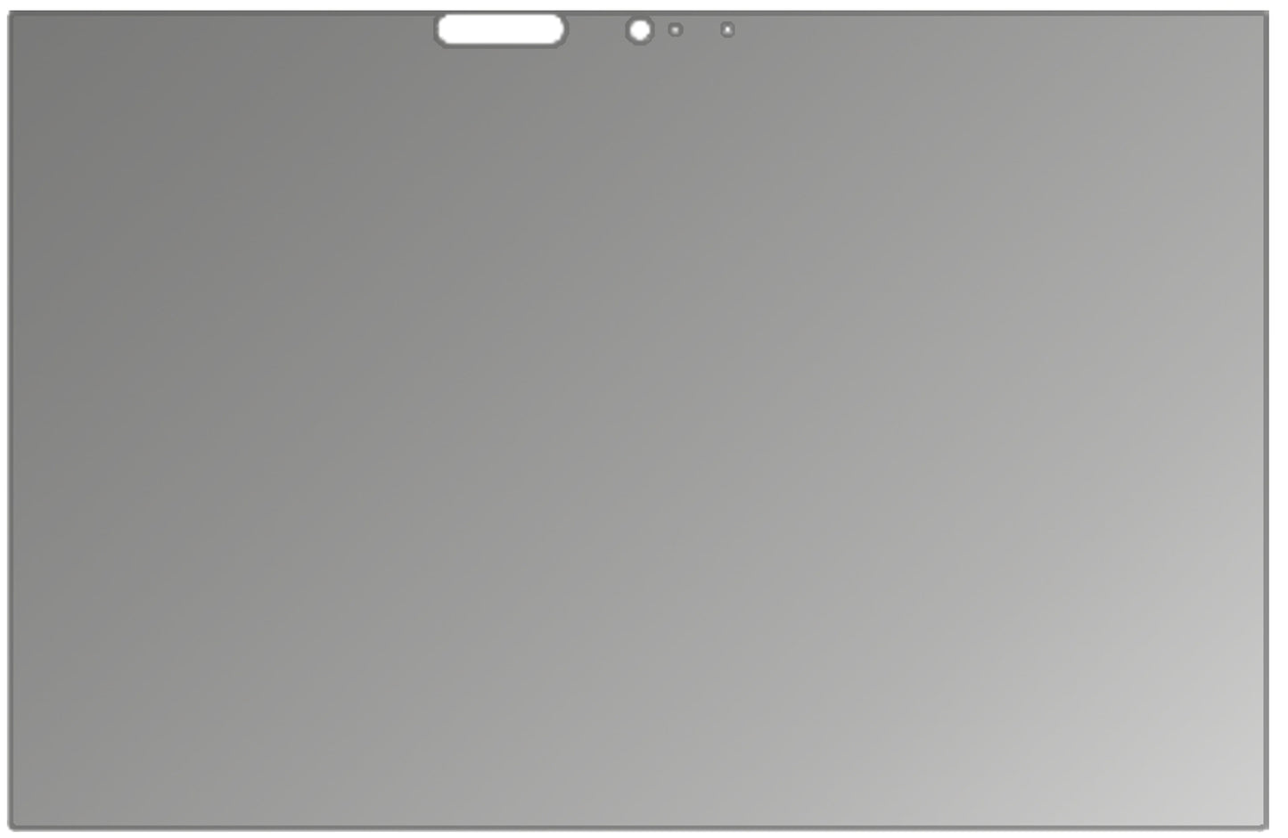 LenovoThinkPad T570 mit aufgebrachtem dipos Displayschutz, der seitliche Einblicke blockiert