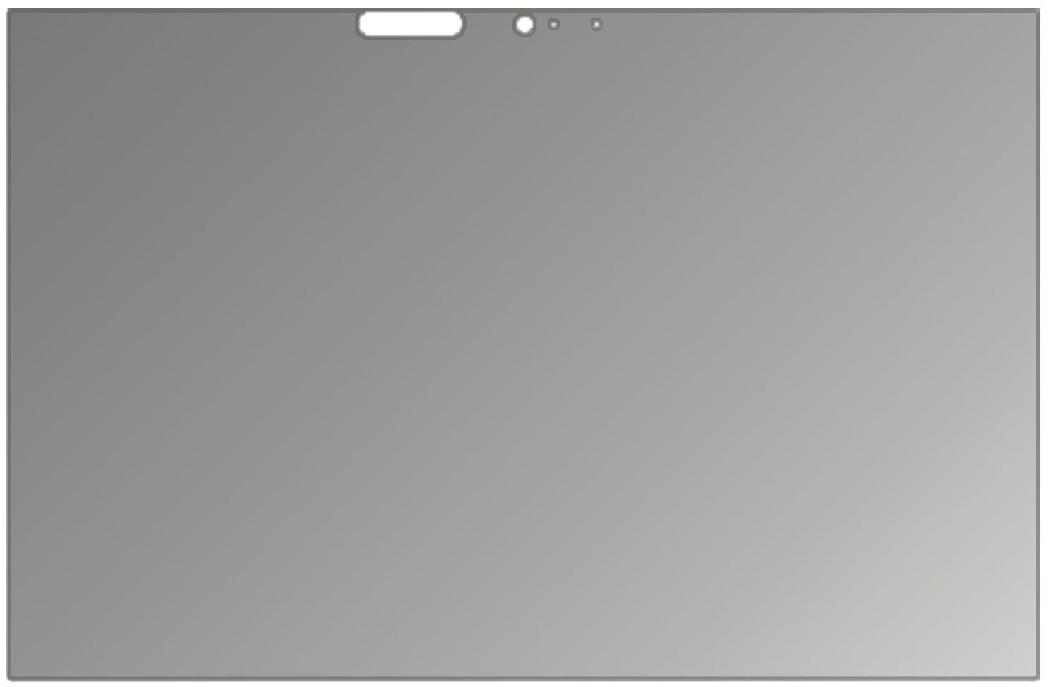 LenovoThinkPad T570 mit aufgebrachtem dipos Displayschutz, der seitliche Einblicke blockiert