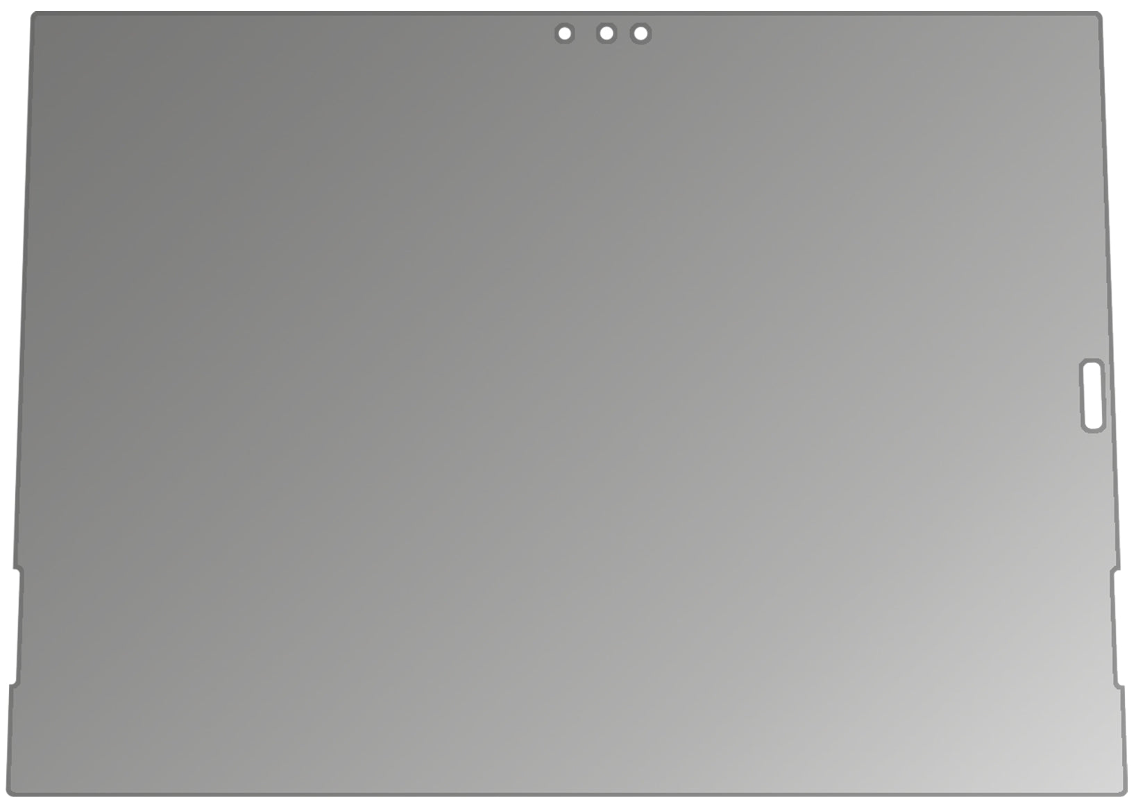 LenovoThinkPad X1 Tablet 3. Gen. mit aufgebrachtem dipos Displayschutz, der seitliche Einblicke blockiert