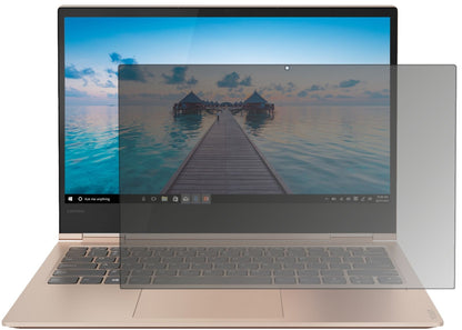 LenovoYoga 730-15IKB (15.6 Zoll) mit aufgebrachtem dipos Displayschutz, der seitliche Einblicke blockiert