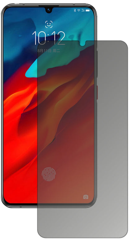 LenovoZ6 Pro Ferrari Edition mit aufgebrachtem dipos Displayschutz, der seitliche Einblicke blockiert