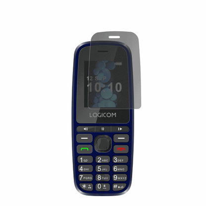 LogicomPosh 402 mit aufgebrachtem dipos Displayschutz, der seitliche Einblicke blockiert