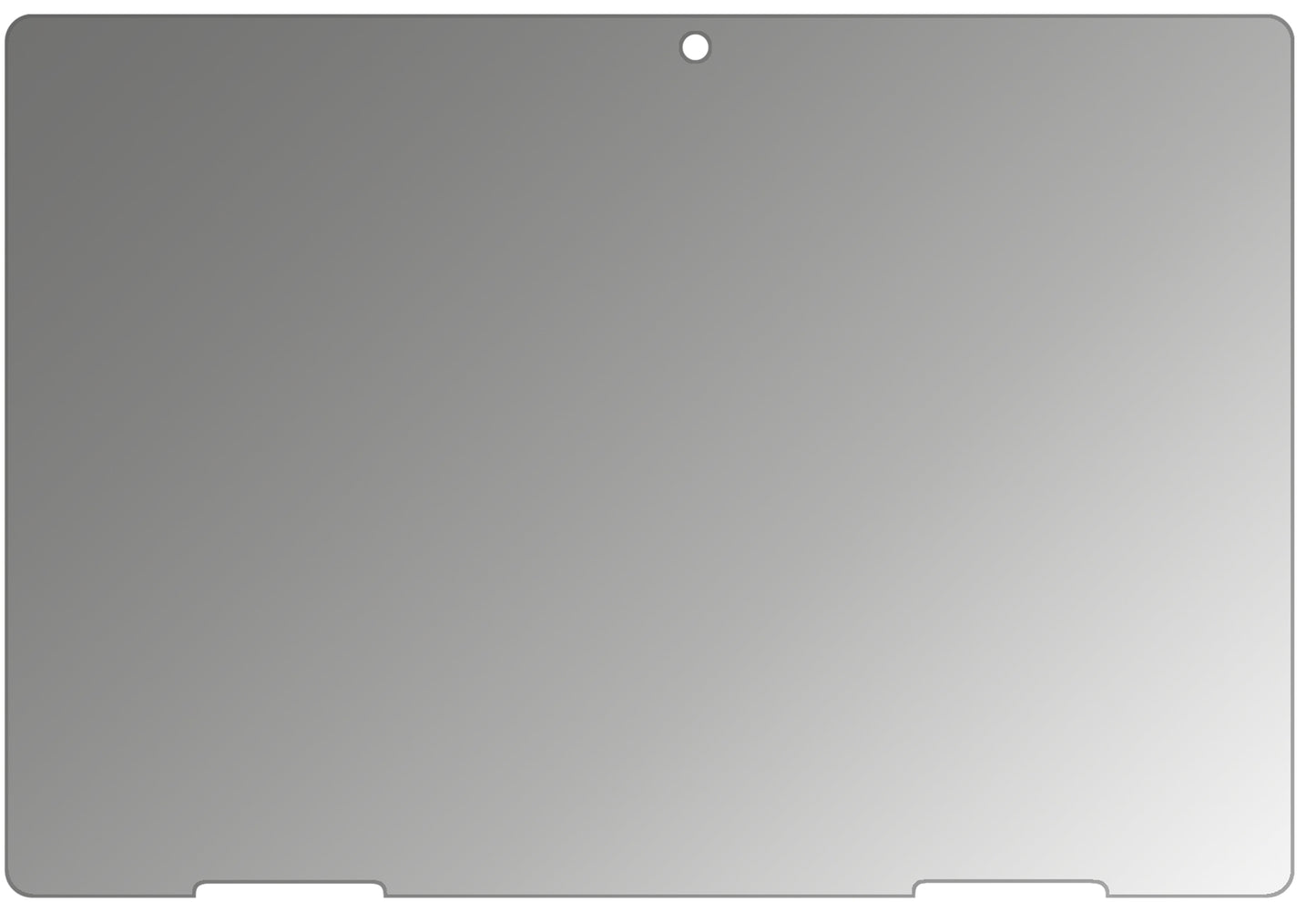 MedionLifetab E10604 mit aufgebrachtem dipos Displayschutz, der seitliche Einblicke blockiert