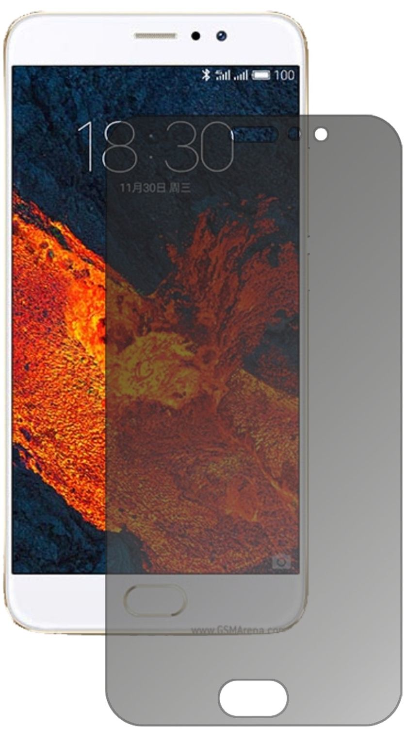 MeizuPro 6 Plus mit aufgebrachtem dipos Displayschutz, der seitliche Einblicke blockiert