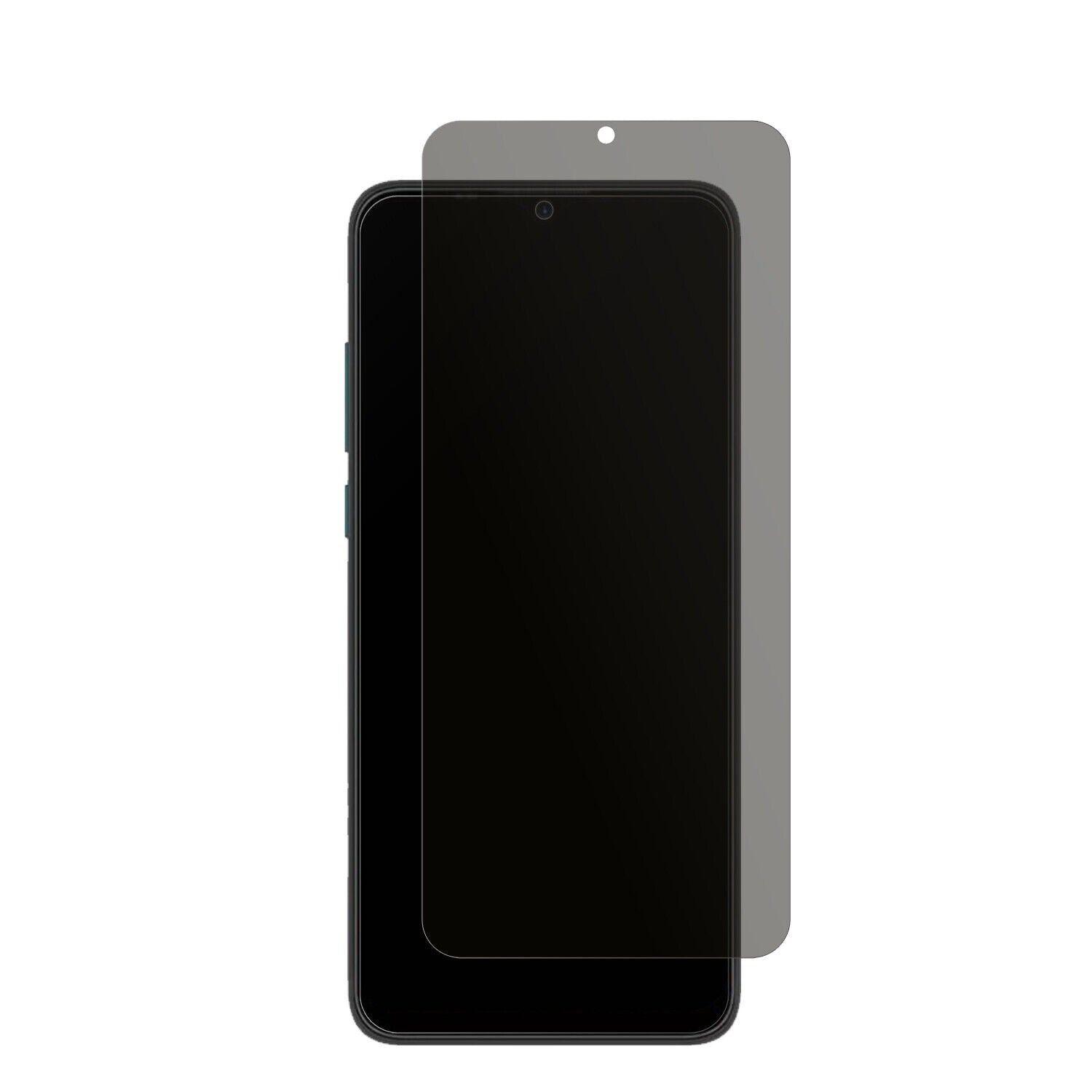 MicromaxIn 2c mit aufgebrachtem dipos Displayschutz, der seitliche Einblicke blockiert