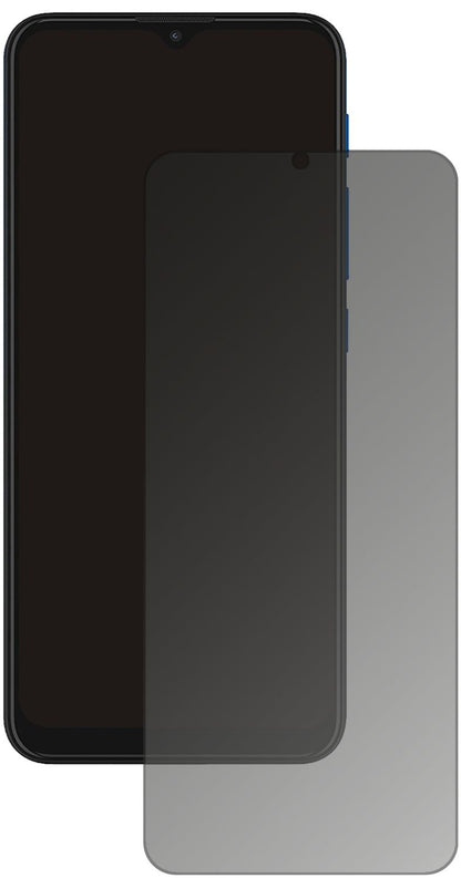 MotorolaMoto E7 Plus mit aufgebrachtem dipos Displayschutz, der seitliche Einblicke blockiert