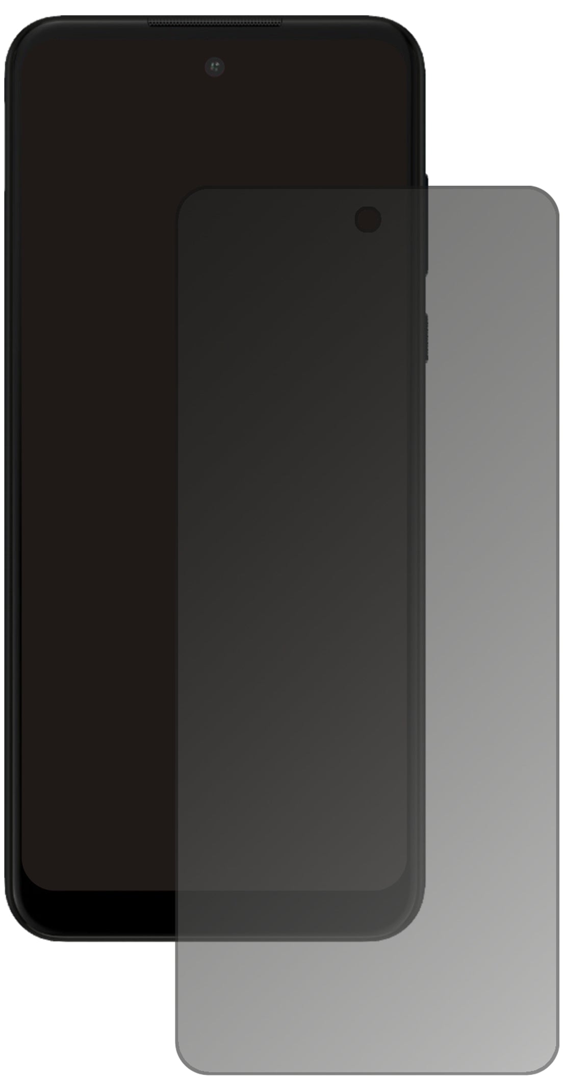 MotorolaMoto G Power (2022) mit aufgebrachtem dipos Displayschutz, der seitliche Einblicke blockiert