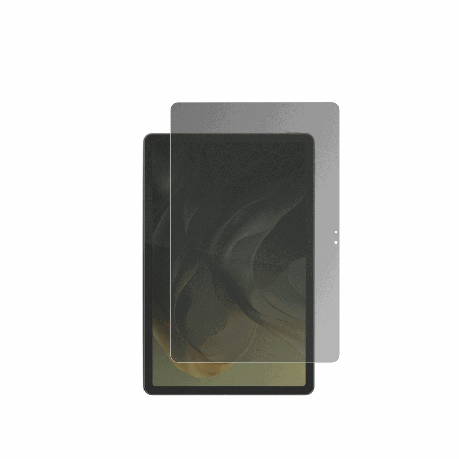 MotorolaMoto Pad 2026 mit aufgebrachtem dipos Displayschutz, der seitliche Einblicke blockiert
