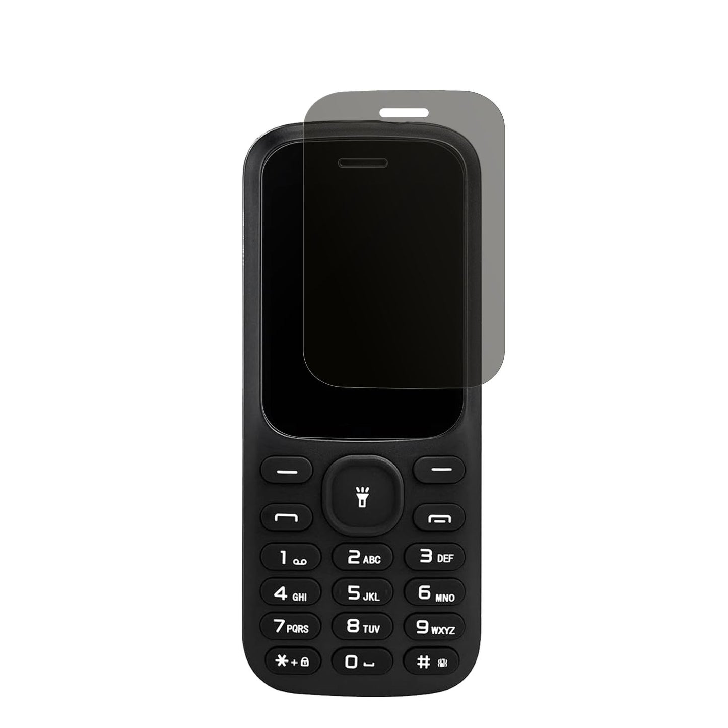 mpTechmyPhone Fusion 059029-83617 mit aufgebrachtem dipos Displayschutz, der seitliche Einblicke blockiert
