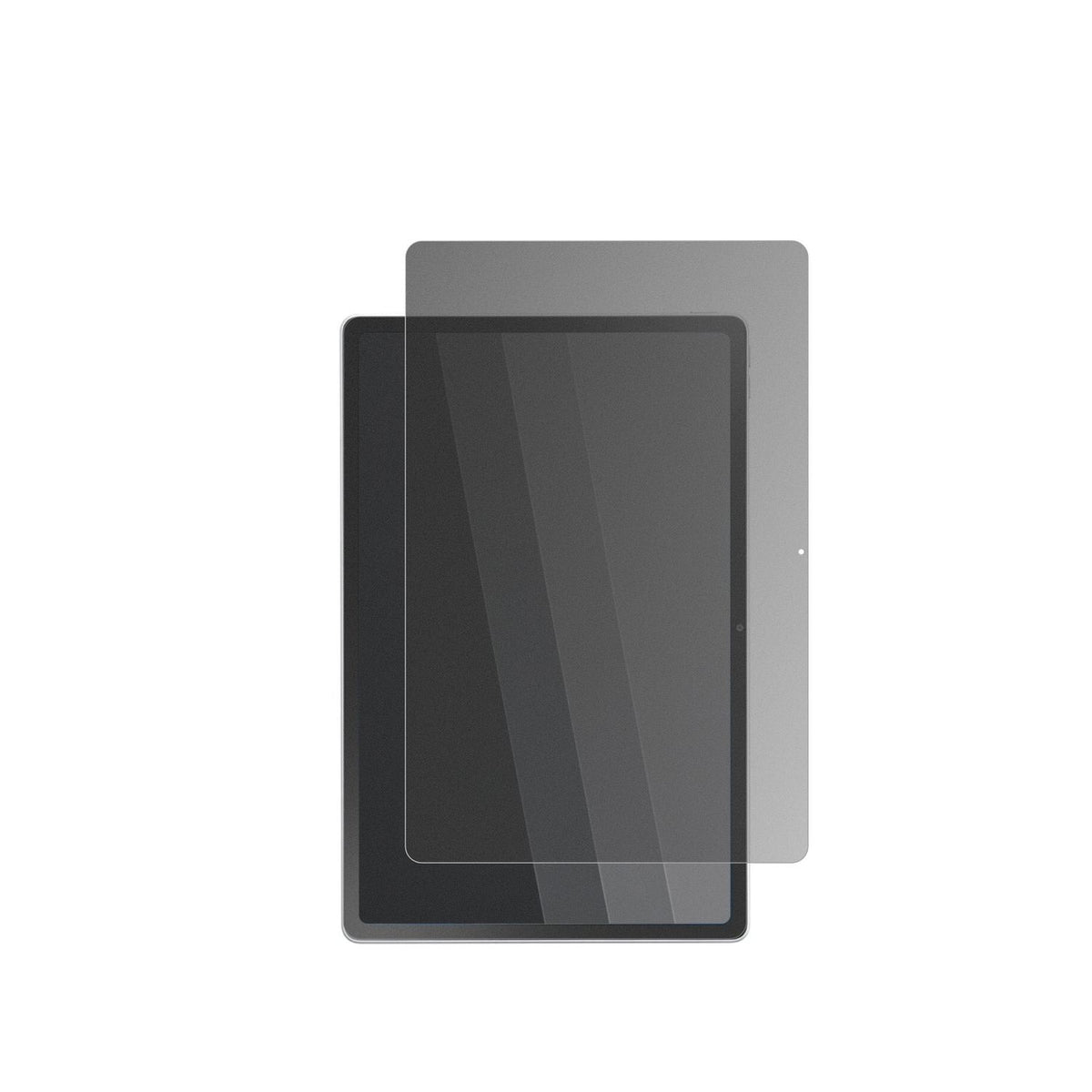 NECLavie Tab T12 2026 mit aufgebrachtem dipos Displayschutz, der seitliche Einblicke blockiert