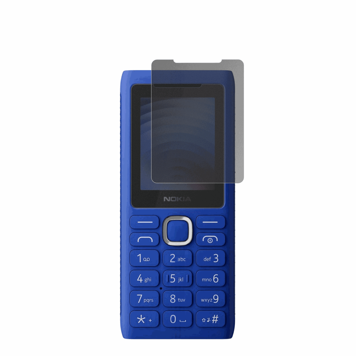 Nokia110 Power mit aufgebrachtem dipos Displayschutz, der seitliche Einblicke blockiert