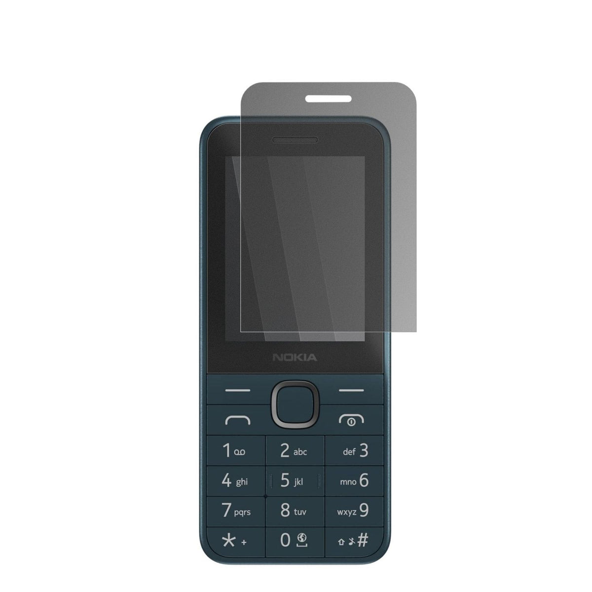 Nokia225 4G mit aufgebrachtem dipos Displayschutz, der seitliche Einblicke blockiert