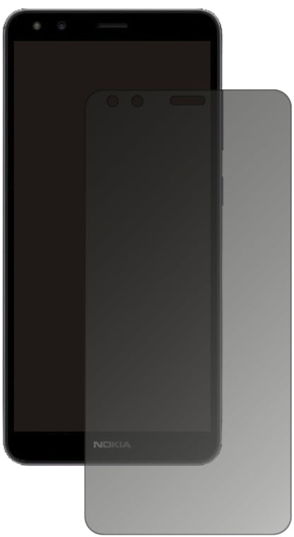 NokiaC01 Plus mit aufgebrachtem dipos Displayschutz, der seitliche Einblicke blockiert