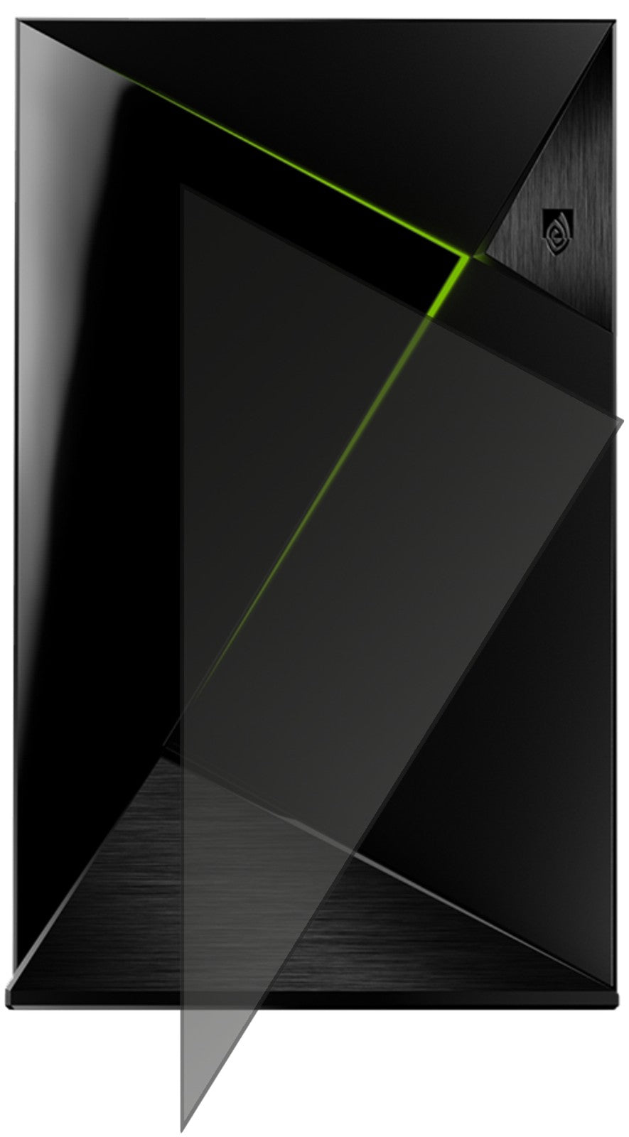 NvidiaShield TV mit aufgebrachtem dipos Displayschutz, der seitliche Einblicke blockiert