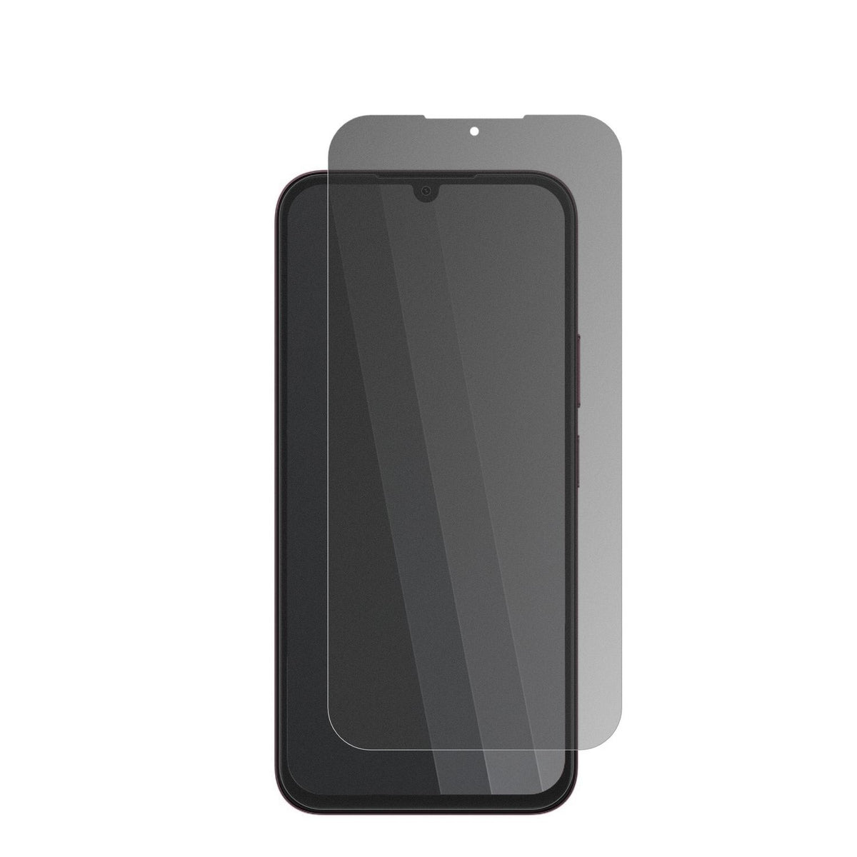 OnePlusN6x mit aufgebrachtem dipos Displayschutz, der seitliche Einblicke blockiert